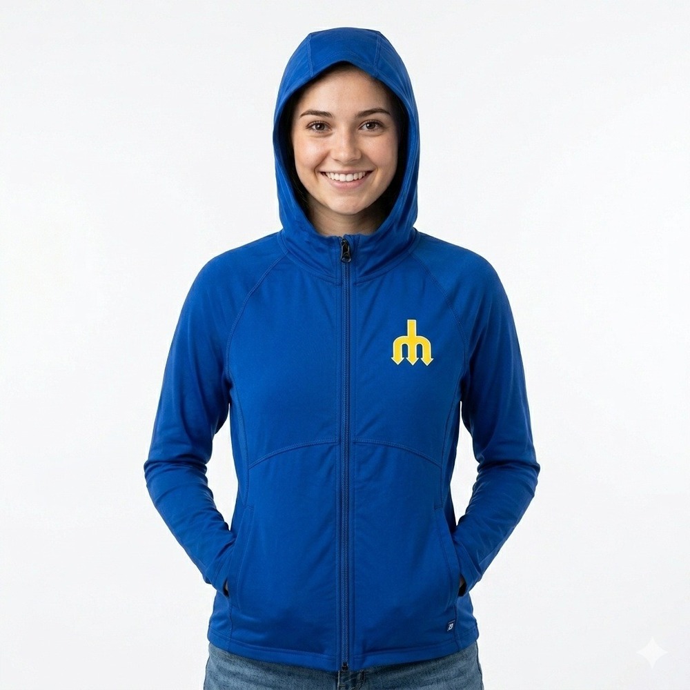 Seattle Mariners Cutter & Buck Hoodie Womens Small Embroidered Logo **NEW**